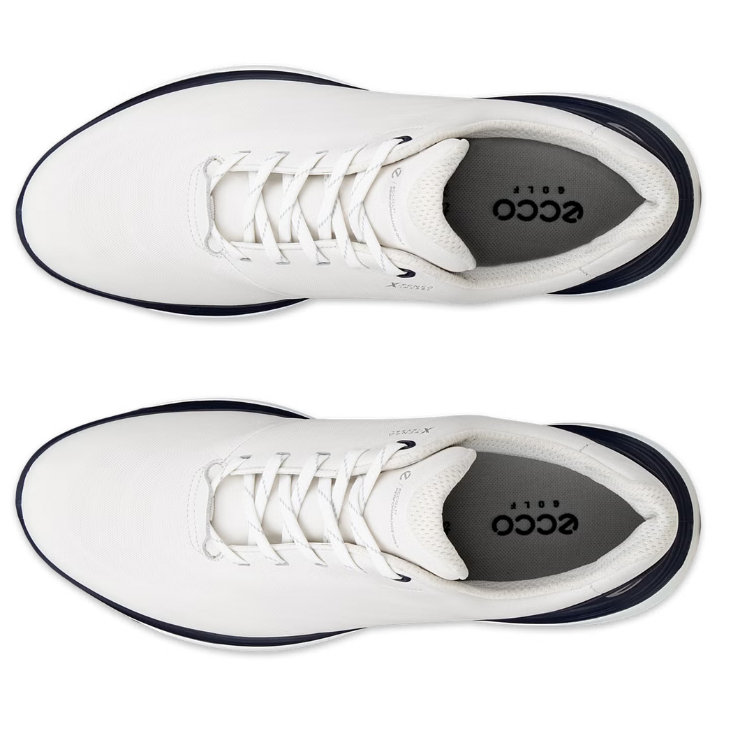 ECCO Men's LT1 Leather Waterproof Golf Shoes - WHITE