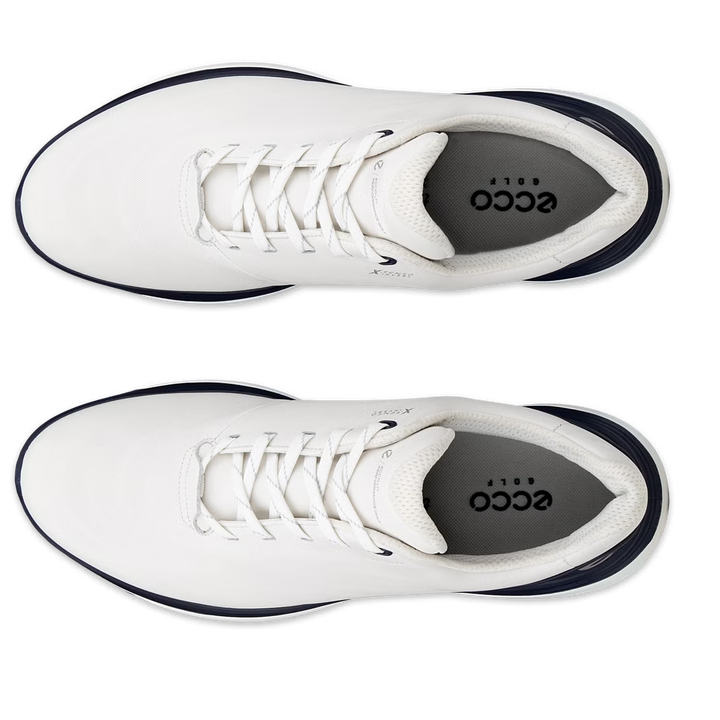 ECCO Men's LT1 Leather Waterproof Golf Shoes - WHITE