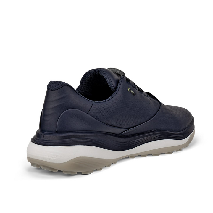 ECCO Men's LT1 BOA Hybrid Leather Waterproof Golf Shoes - MARINE