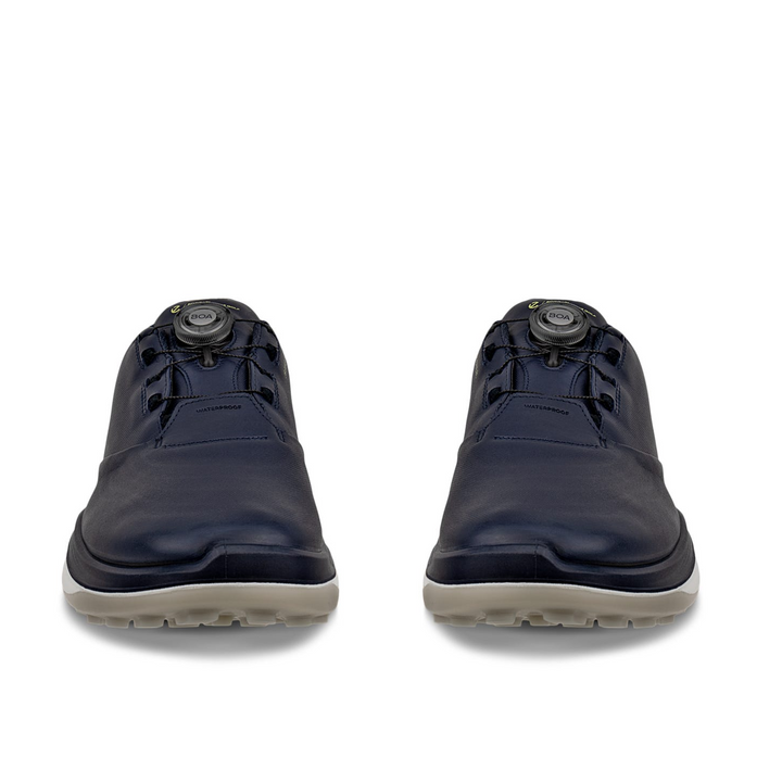 ECCO Men's LT1 BOA Hybrid Leather Waterproof Golf Shoes - MARINE