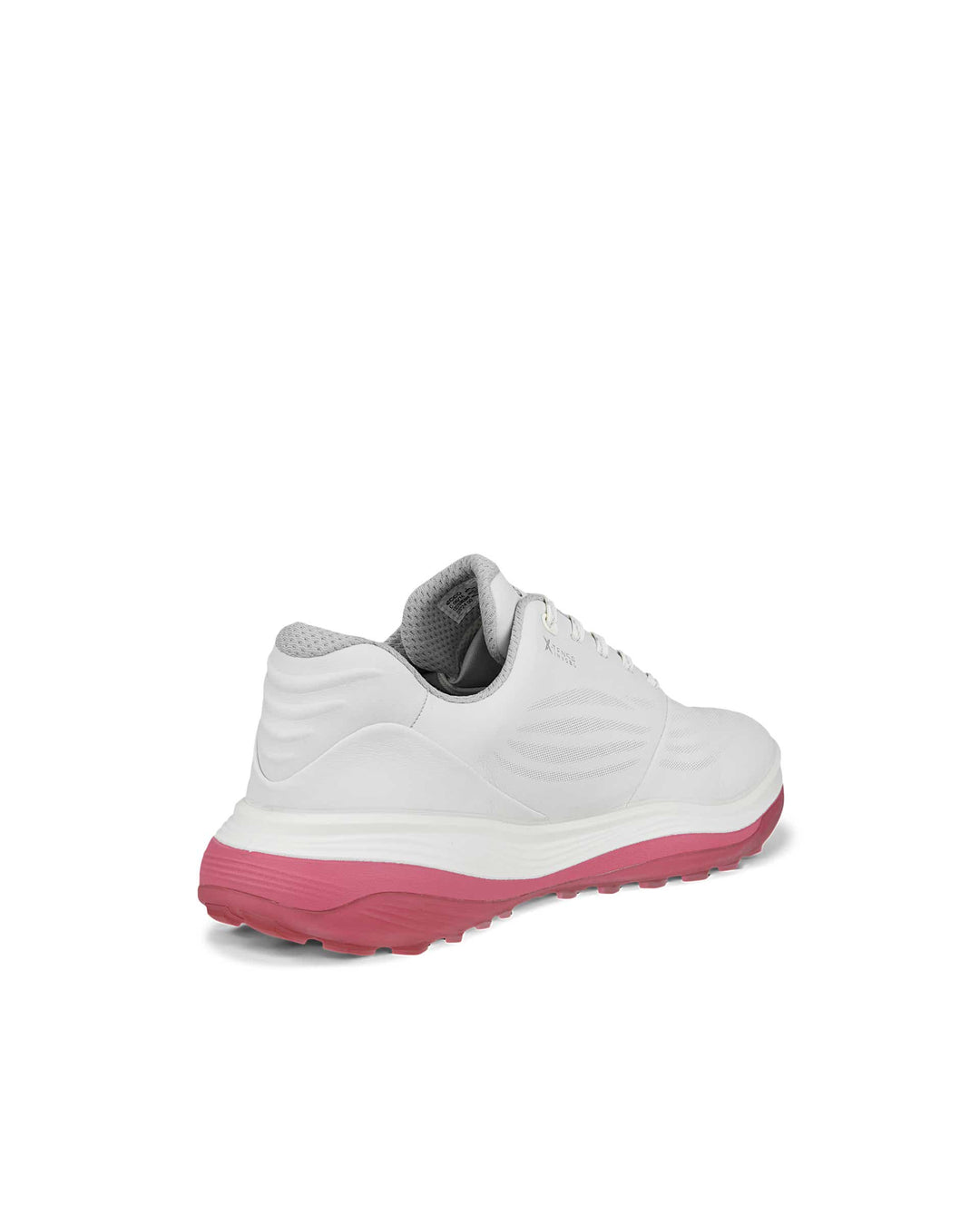 ECCO Women's Golf Lt1 Leather Waterproof Golf Shoe - WHITE / BUBBLEGUM