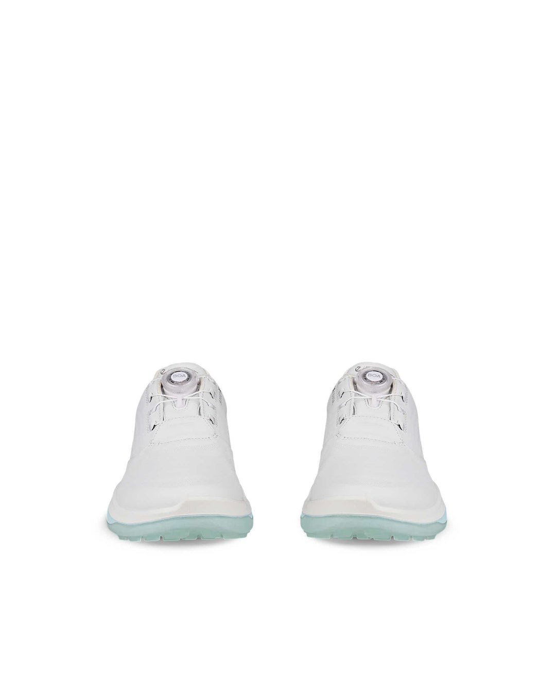 ECCO Women's Golf Lt1 Boa Leather Waterproof Golf Shoe - WHITE / MINT GREEN