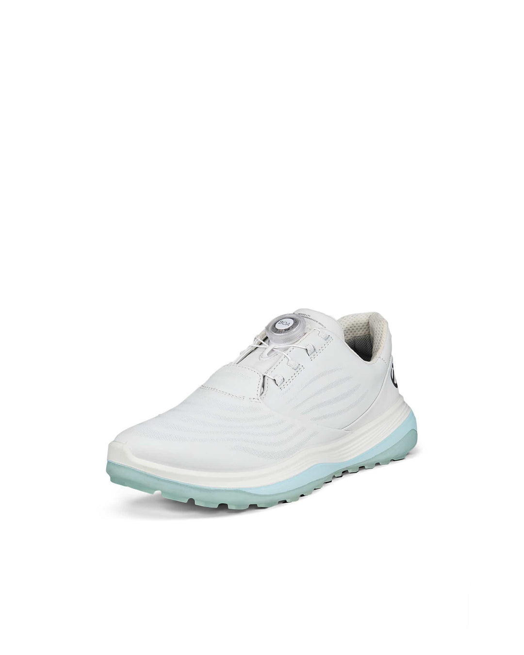 ECCO Women's Golf Lt1 Boa Leather Waterproof Golf Shoe - WHITE / MINT GREEN