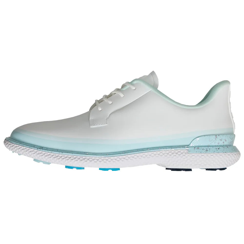 G/FORE WOMEN'S GALLIVAN2R TUXEDO STRIPE KILTIE STIPPLED GOLF SHOE - SNOW / DAYBREAK