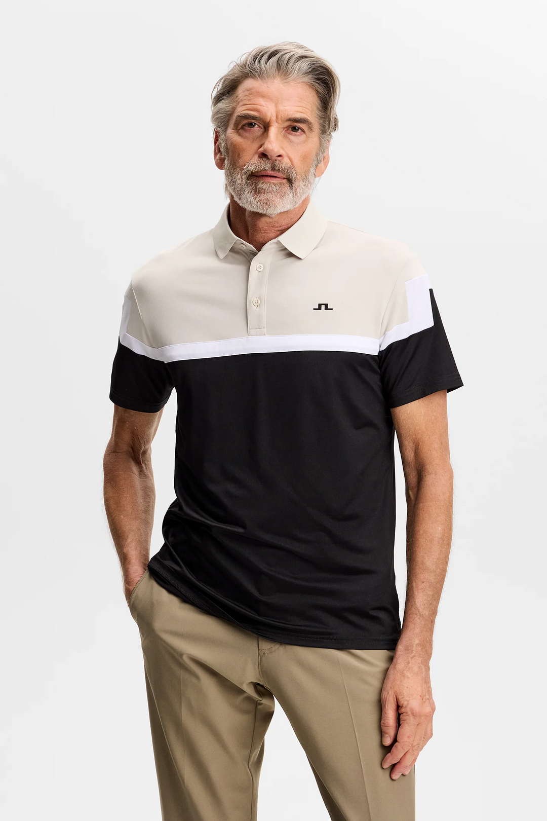 J.Lindeberg Men's Emil Polo - BLACK
