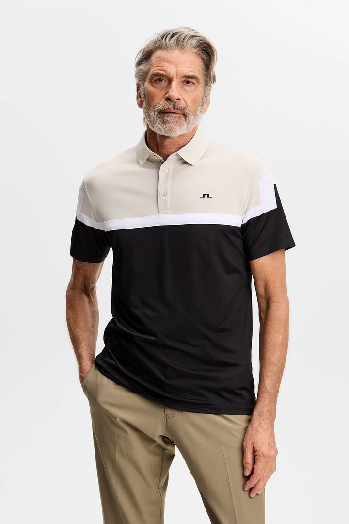 J.Lindeberg Men's Emil Polo - BLACK