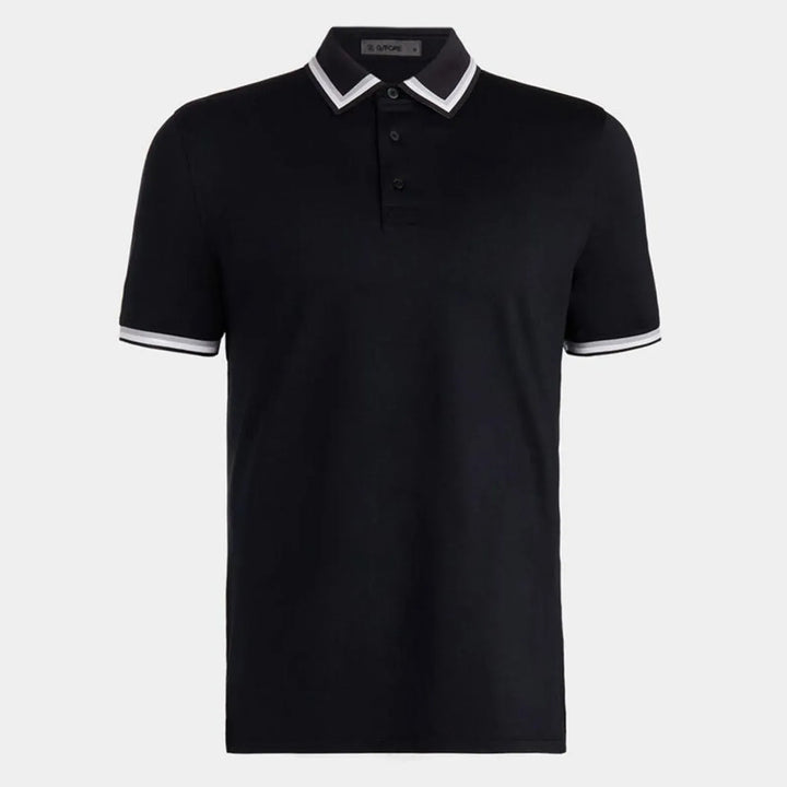 G/FORE MEN'S TUX TECH JERSEY BANDED SLEEVE POLO - ONYX