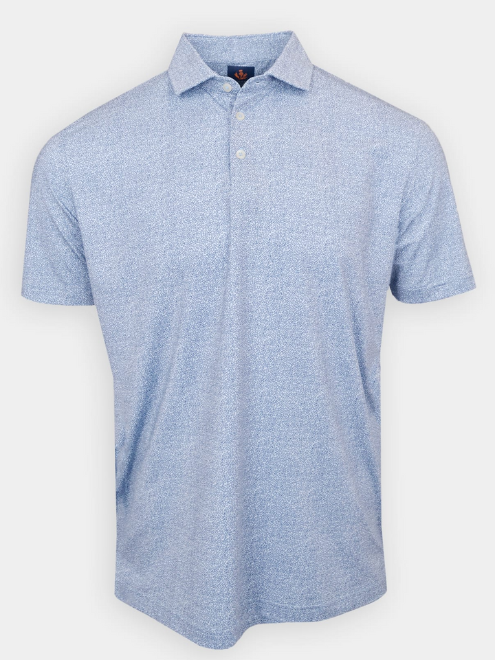 Donald Ross Mens Sport Fit Wallace Polo - SKY BLUE/NAVY