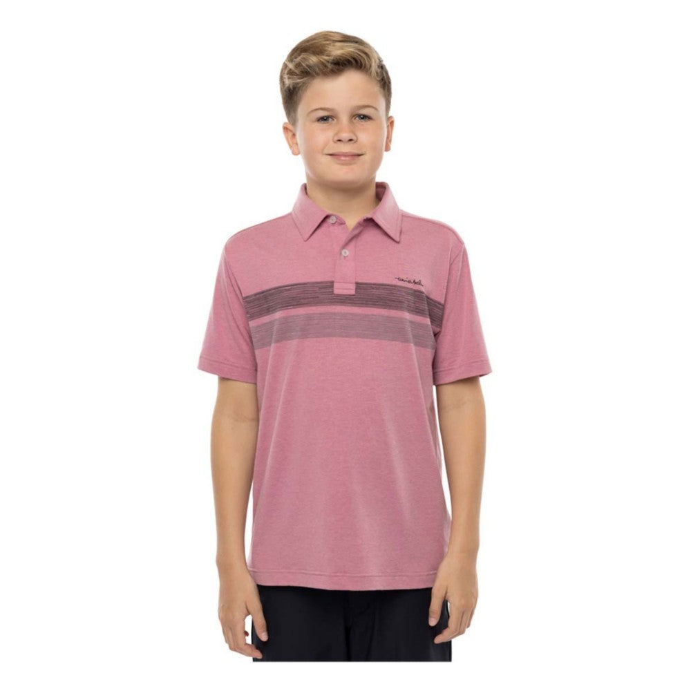 TRAVIS MATHEW YOUTH KING OF CABO POLO - HEATHER EARTH RED
