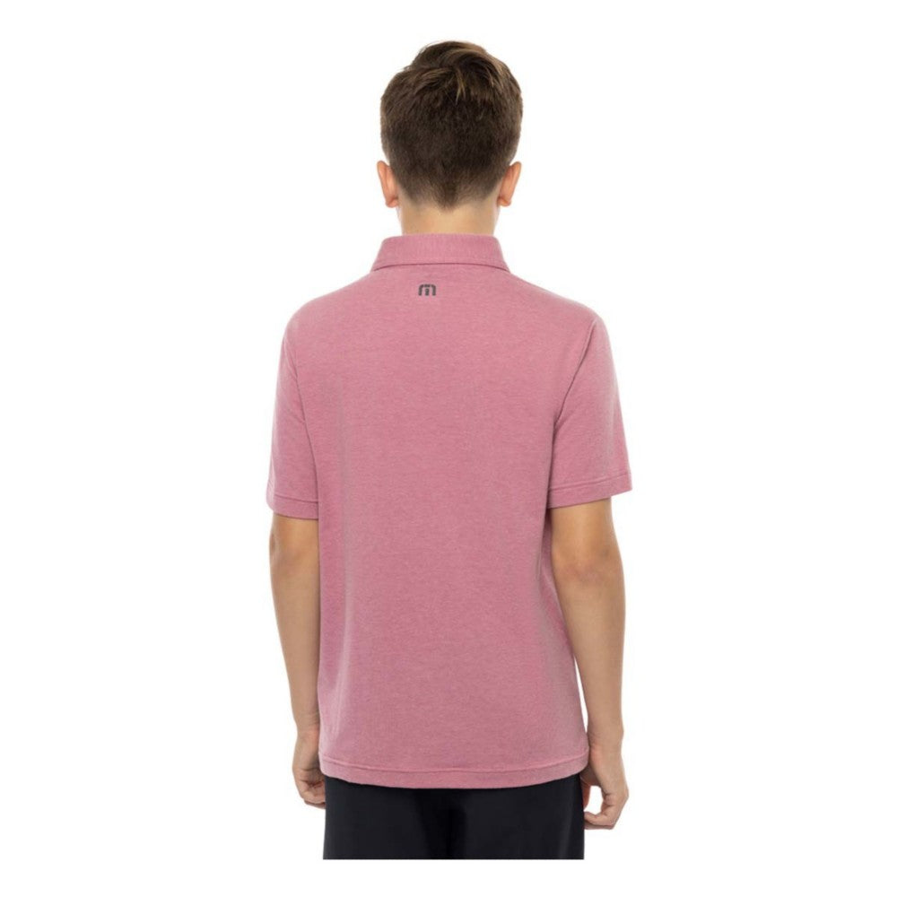 TRAVIS MATHEW YOUTH KING OF CABO POLO - HEATHER EARTH RED