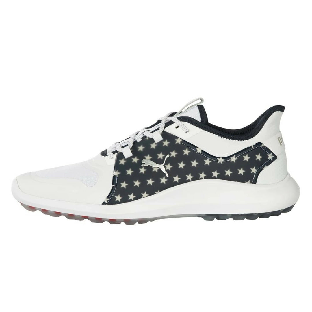 Puma Men's TOUR Ignite Fasten8 Stars & Stripes Golf Shoes (Limited Edition) - WHITE / NAVY / RED