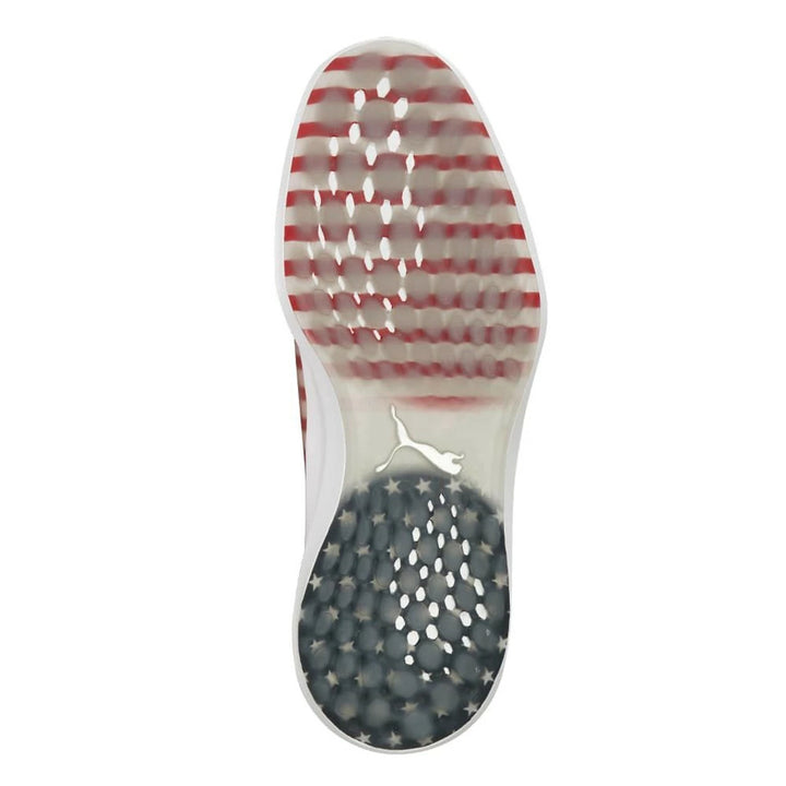 Puma Men's TOUR Ignite Fasten8 Stars & Stripes Golf Shoes (Limited Edition) - WHITE / NAVY / RED