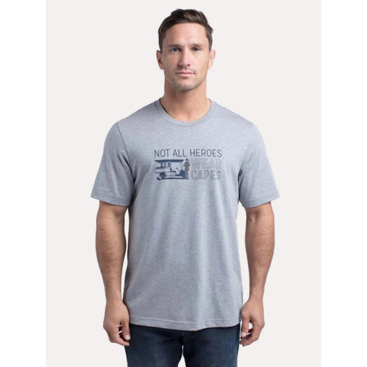 TRAVIS MATHEW MENS MY HERO T-SHIRT - HEATHER GREY