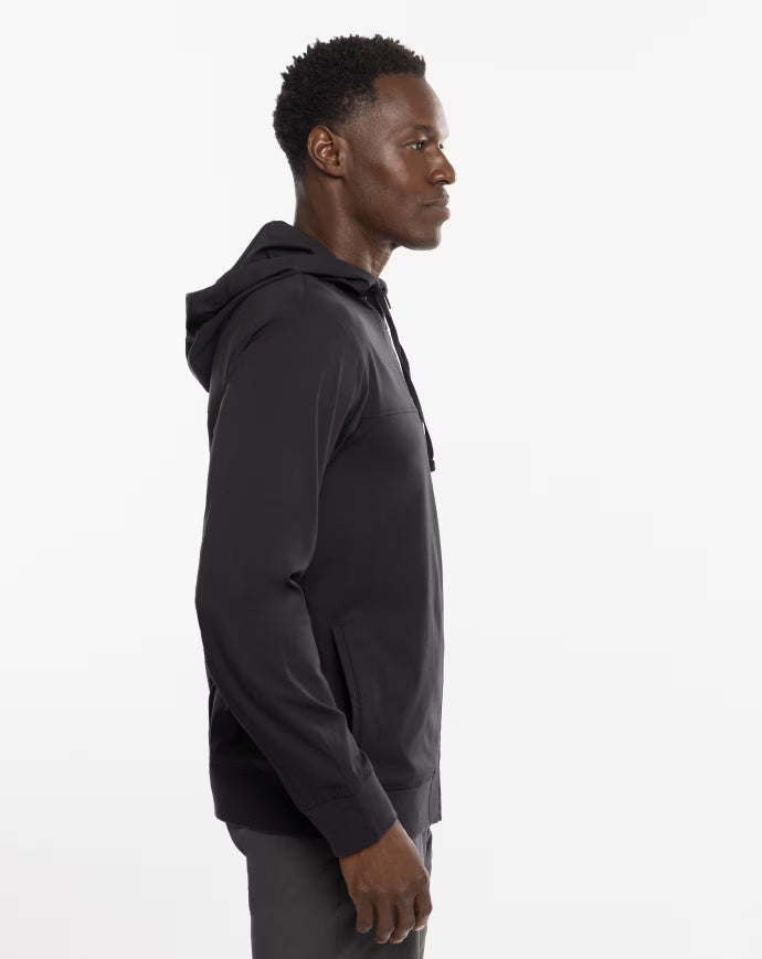 TRAVIS MATHEW MEN'S WANDERLUST FULL ZIP HOODIE - BLACK