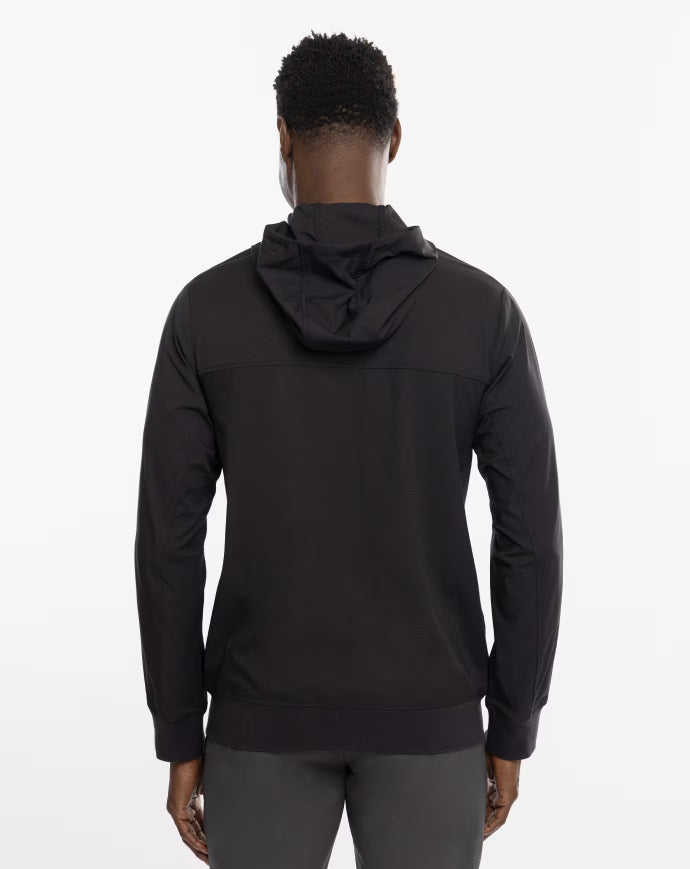 TRAVIS MATHEW MEN'S WANDERLUST FULL ZIP HOODIE - BLACK