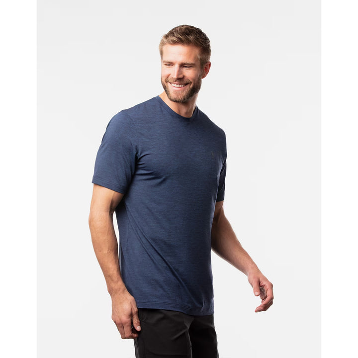 TRAVIS MATHEW MENS SCENIC VISTA T-SHIRT - HEATHER NAVY