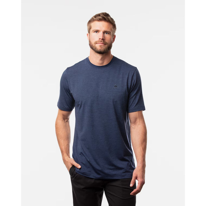 TRAVIS MATHEW MENS SCENIC VISTA T-SHIRT - HEATHER NAVY