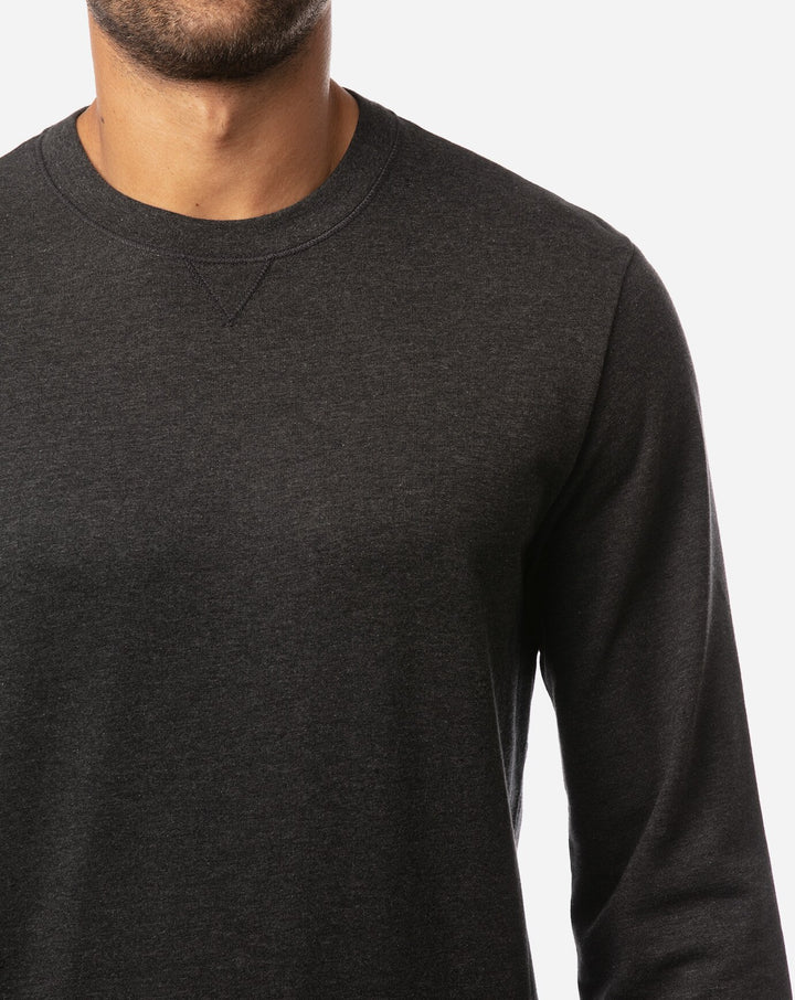 TRAVIS MATHEW MENS FINK 2.0 SWEATER - HEATHER DARK GREY