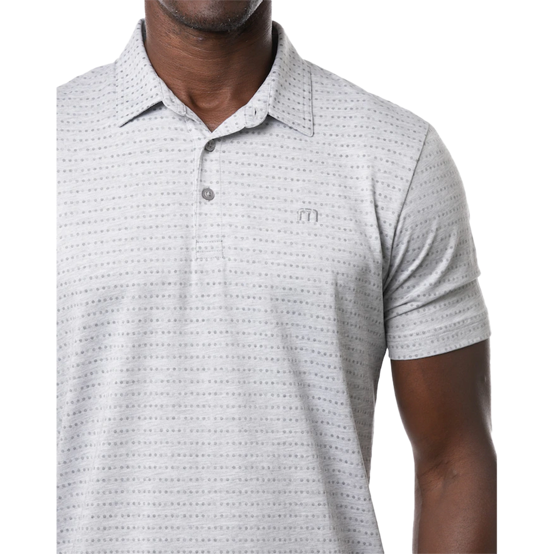 TRAVIS MATHEW MENS TIME WILL TELL POLO - HEATHER LIGHT GREY