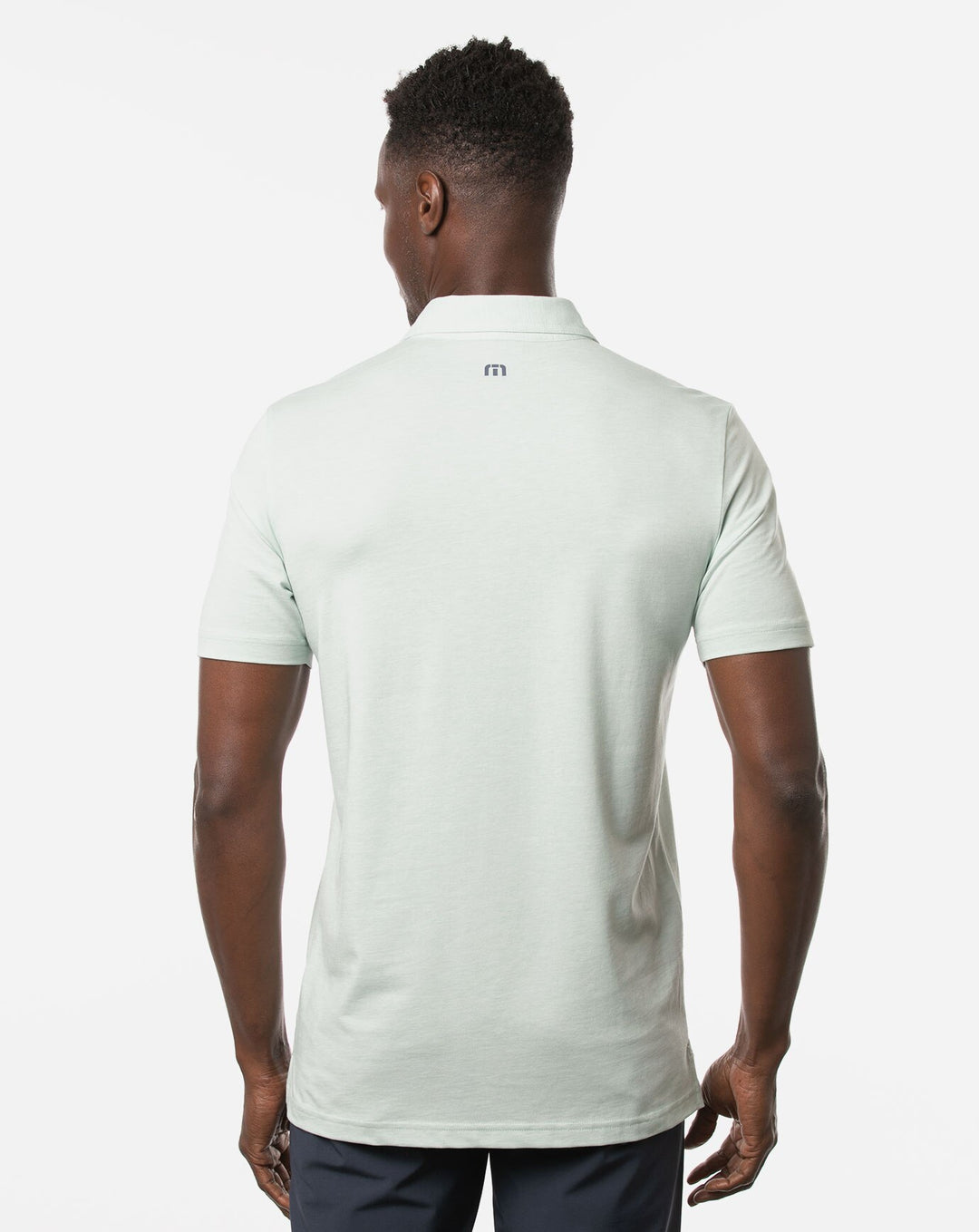 TRAVIS MATHEW MENS INFINITE WISHES POLO - HEATHER NEPTUNE GREEN