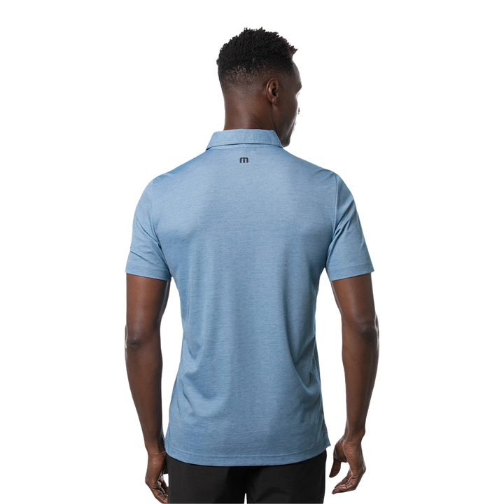 TRAVIS MATHEW MENS MAX BET POLO - HEATHER BLUE SAPPHIRE