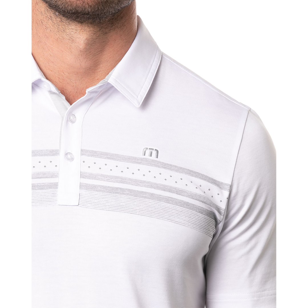 TRAVIS MATHEW MENS JUST ONE MORE POLO - WHITE