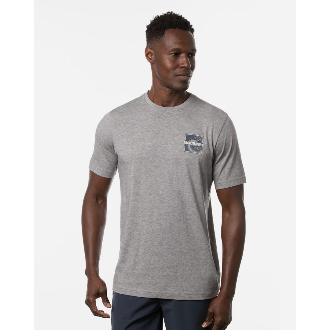 TRAVIS MATHEW MENS SMOOTH SAILING T-SHIRT - HEATHER GREY
