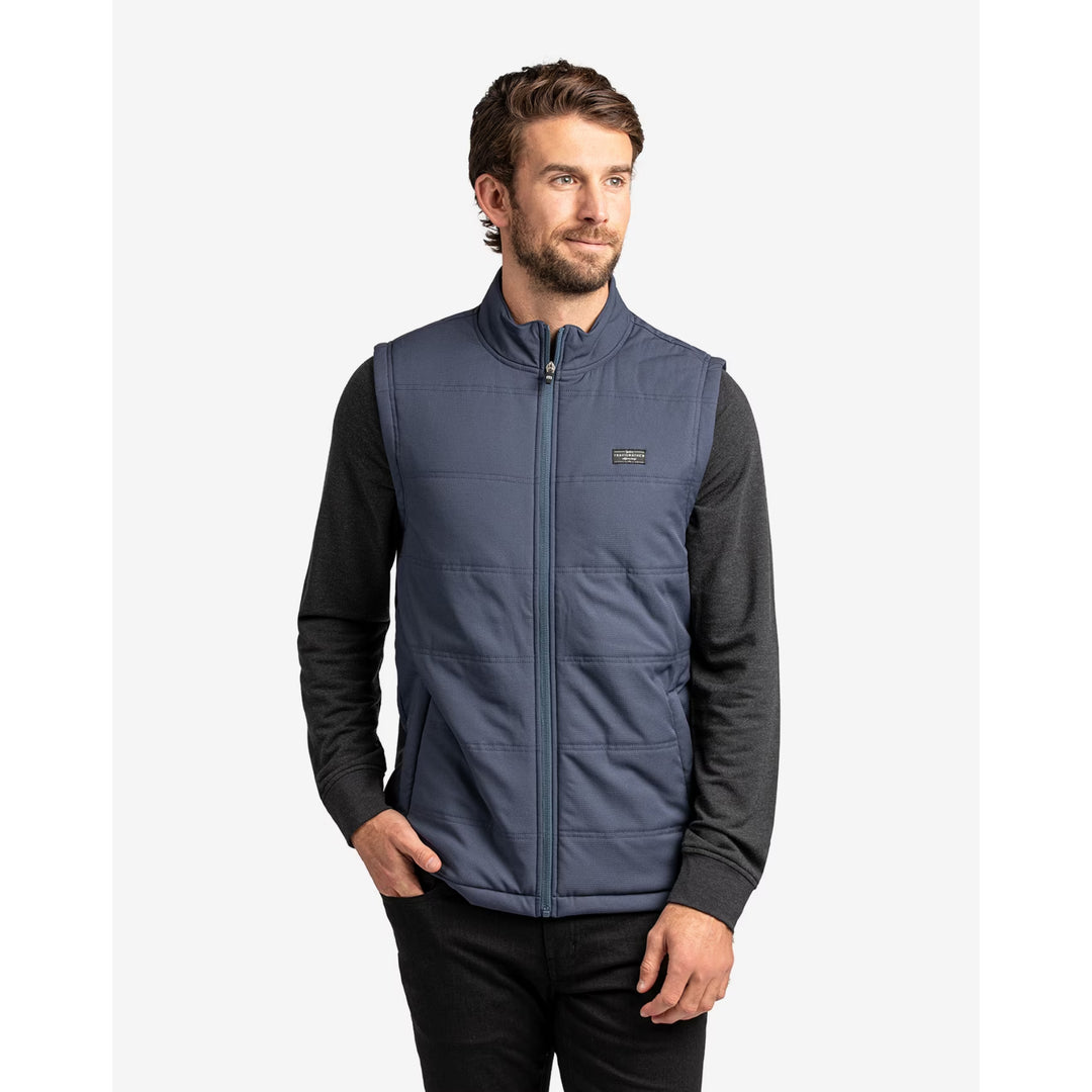 TRAVIS MATHEW MENS INTERLUDE PUFFER VEST - MOOD INDIGO