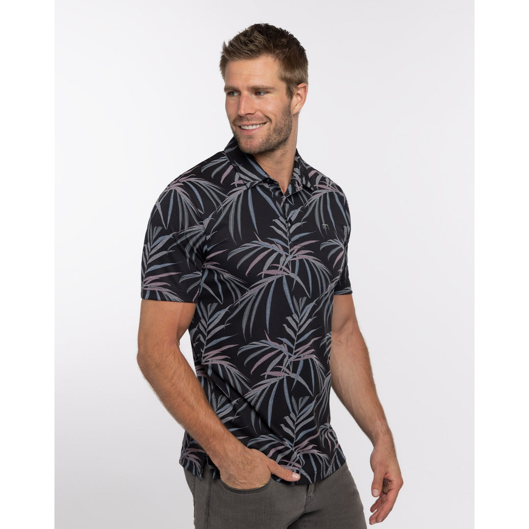 TRAVIS MATHEW MENS BUZZ WORDS POLO - BLACK