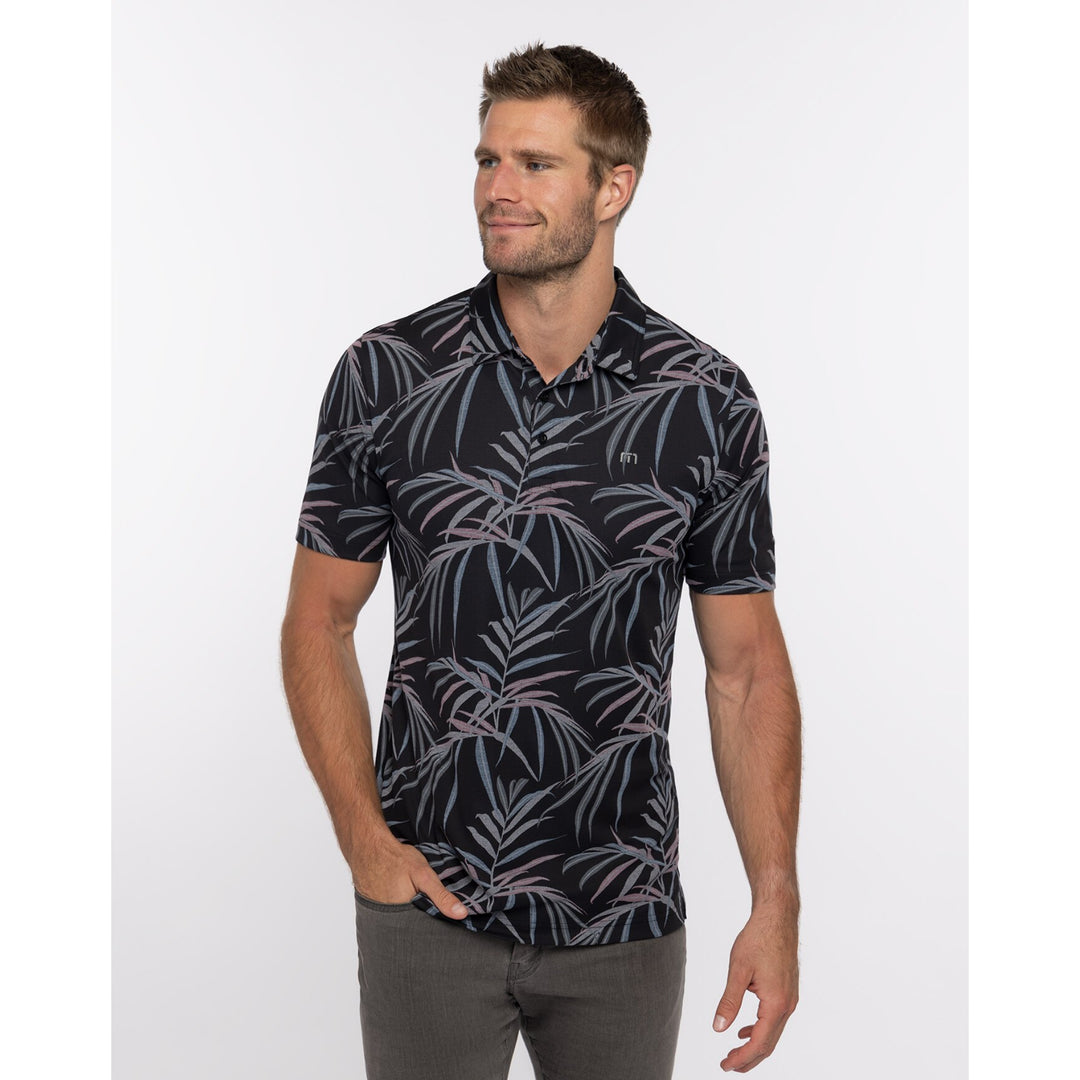 TRAVIS MATHEW MENS BUZZ WORDS POLO - BLACK