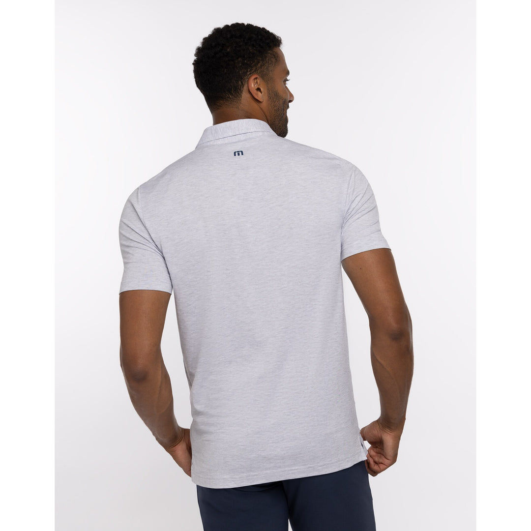 TRAVIS MATHEW NEW LOCAL TIME POLO - HEATHER LIGHT GREY