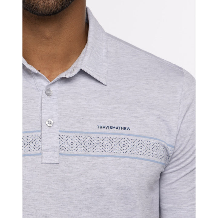 TRAVIS MATHEW NEW LOCAL TIME POLO - HEATHER LIGHT GREY