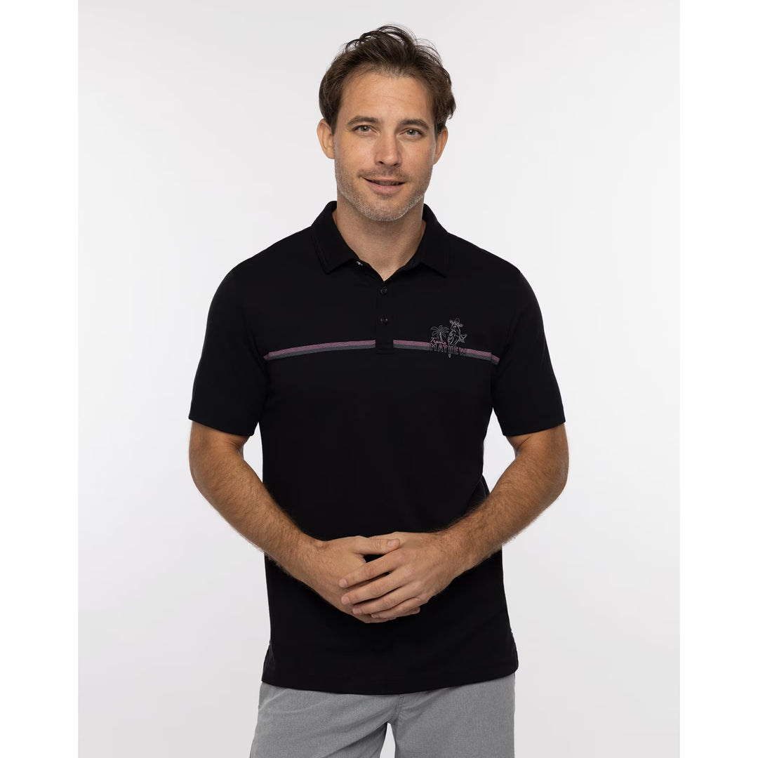 TRAVIS MATHEW MENS HIGH SURF POLO - BLACK