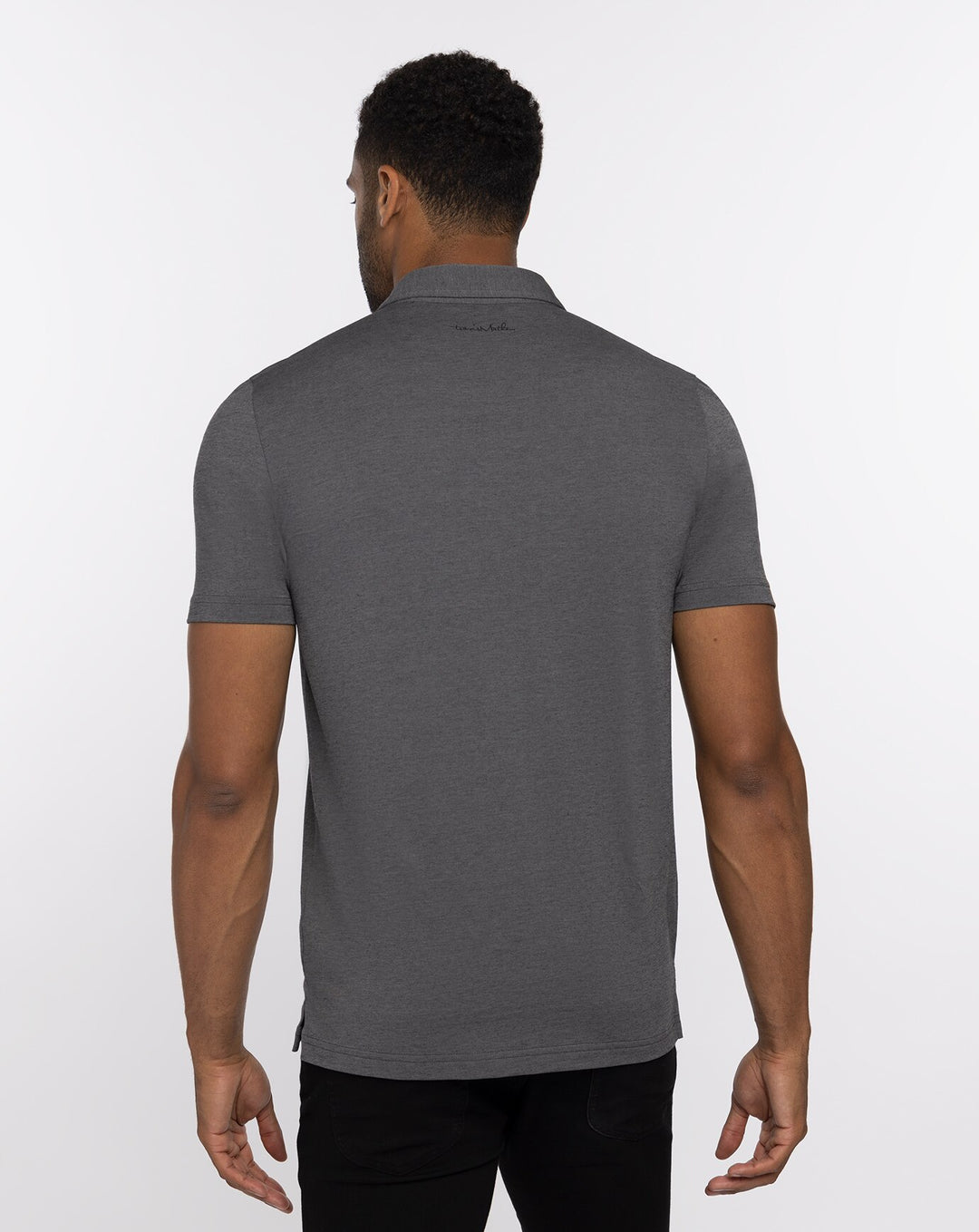 TRAVIS MATHEW MENS HORCHATA POLO - HEATHER DARK GREY