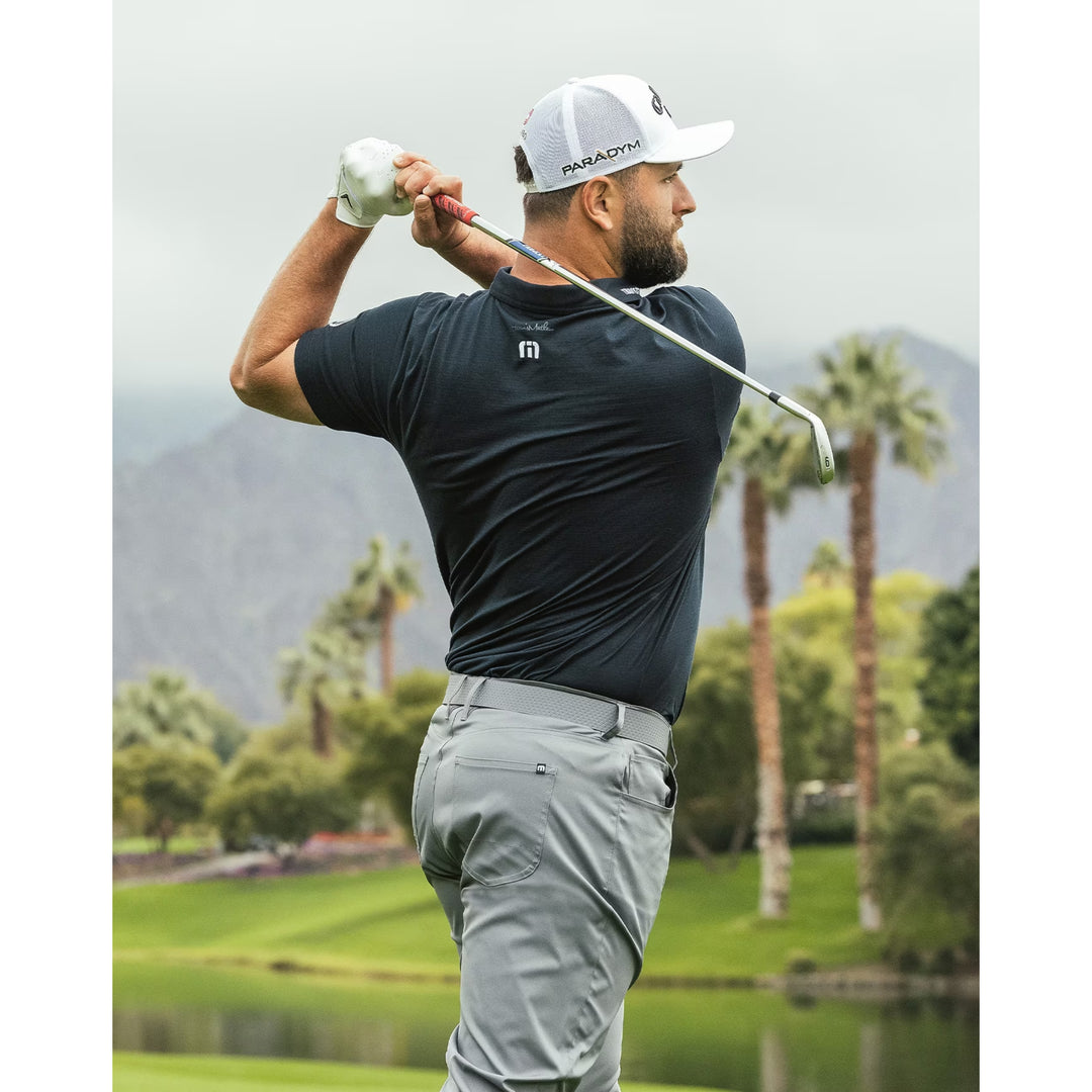 TRAVIS MATHEW MENS GRAND PRIZE POLO - HEATHER NAVY