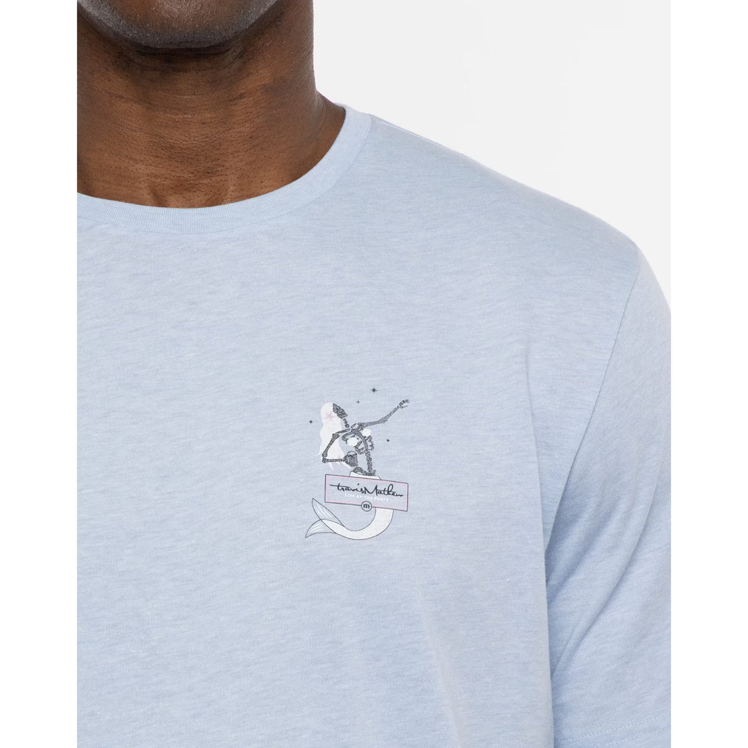 TRAVIS MATHEW MENS SALTY T-SHIRT - HEATHER BEL AIR BLUE