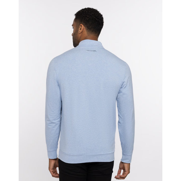 TRAVIS MATHEW MENS TEQUILA SOUR PULLOVER - HEATHER BEL AIR BLUE