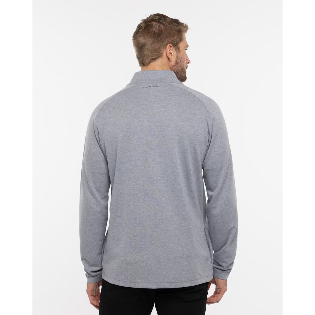 TRAVIS MATHEW MENS UPGRADED PULLOVER - HEATHER GREY