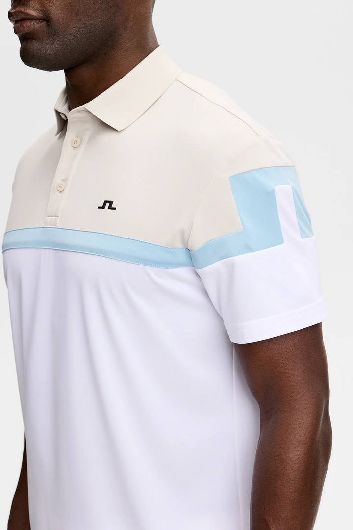 J.Lindeberg Men's Emil Polo - WHITE