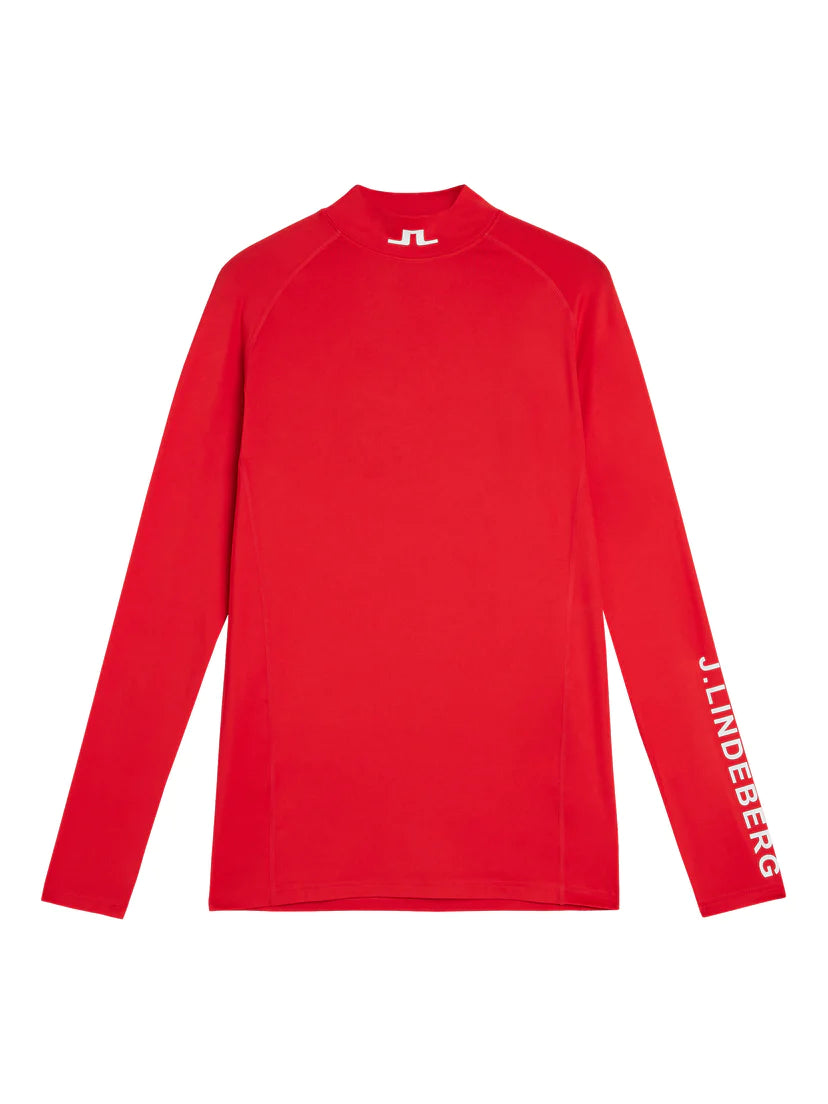 J.Lindeberg Mens Aello Soft Compression Layer - FIERY RED