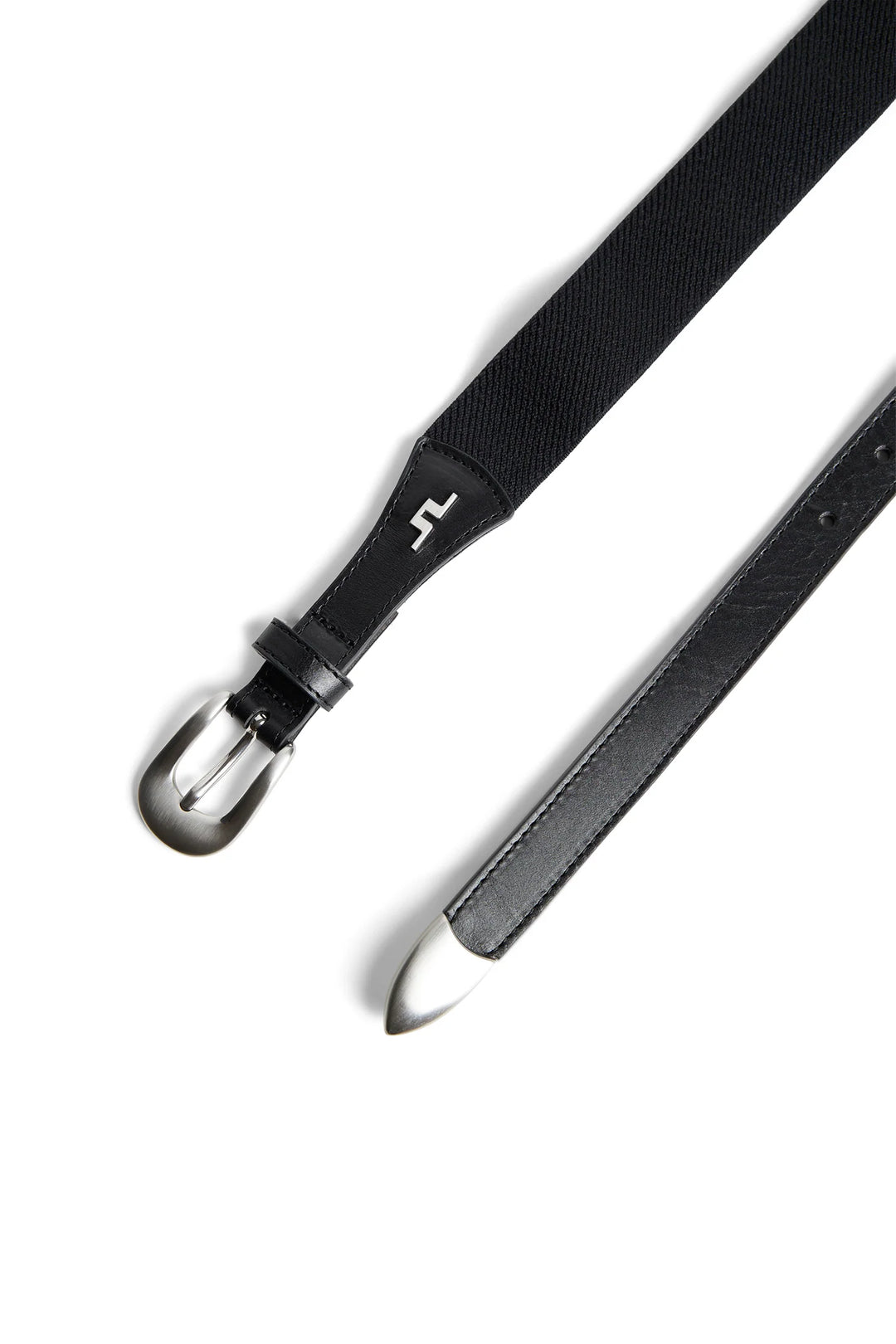 J.Lindeberg Men's Boone Leather Stretch Belt - Black