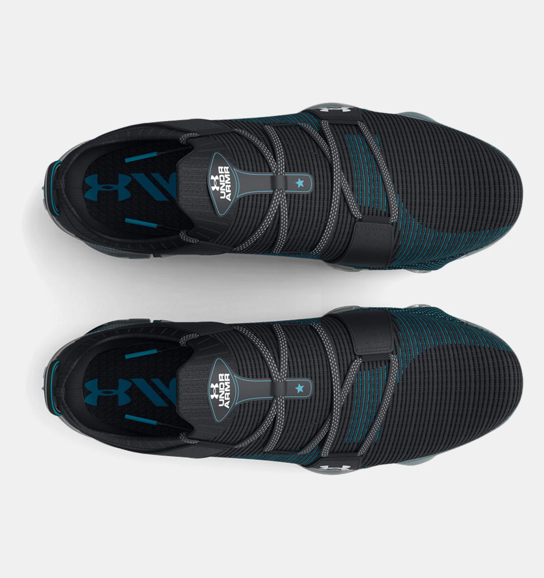Under Armour Mens HOVR Tour Spikeless Shoe - BLACK/SURF - Golf Anything Canada