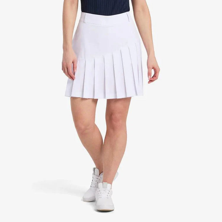 Cross Women's Solid Pleat Skort  - WHITE