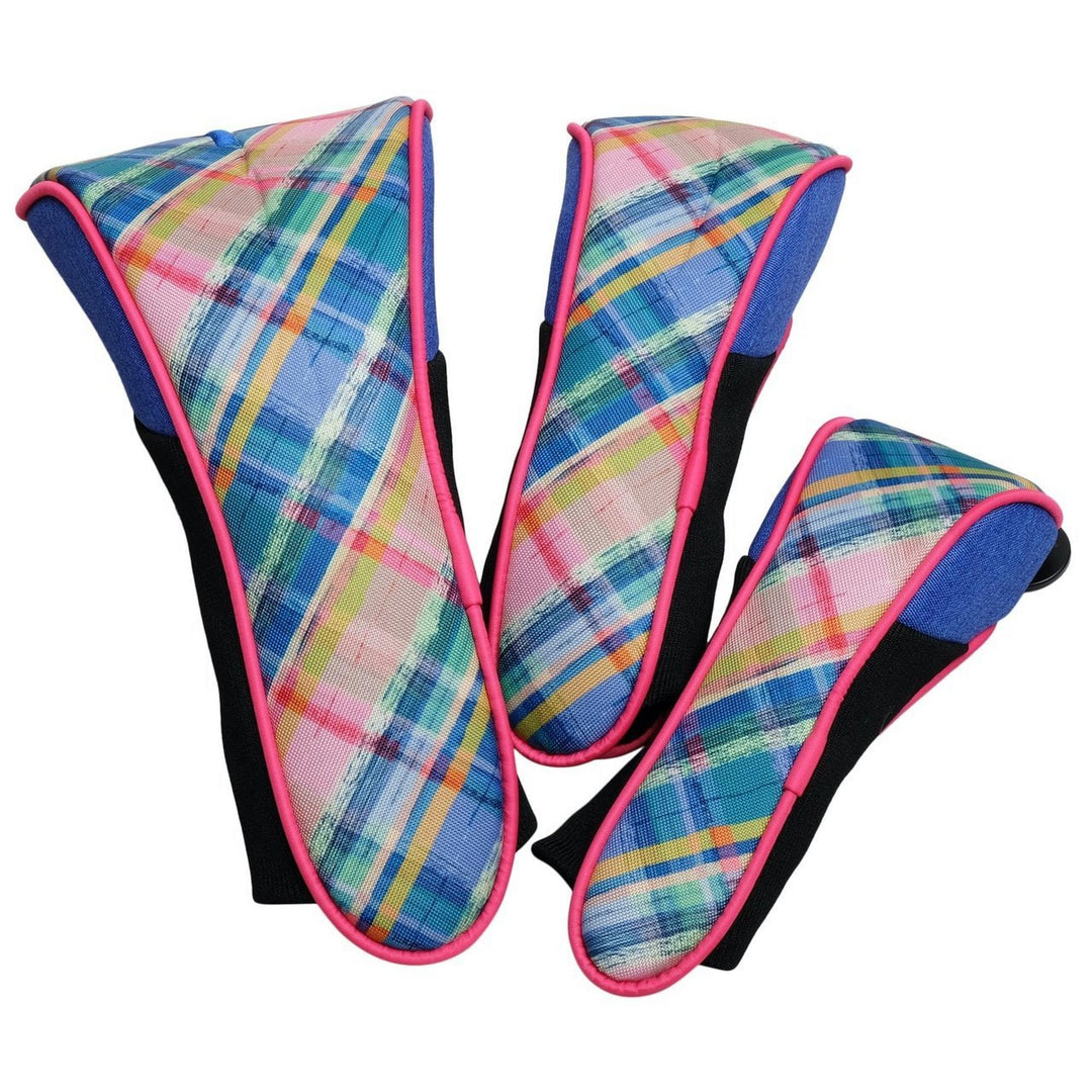 GLOVE IT HEAD COVERS 3-PACK - PLAID SORBET