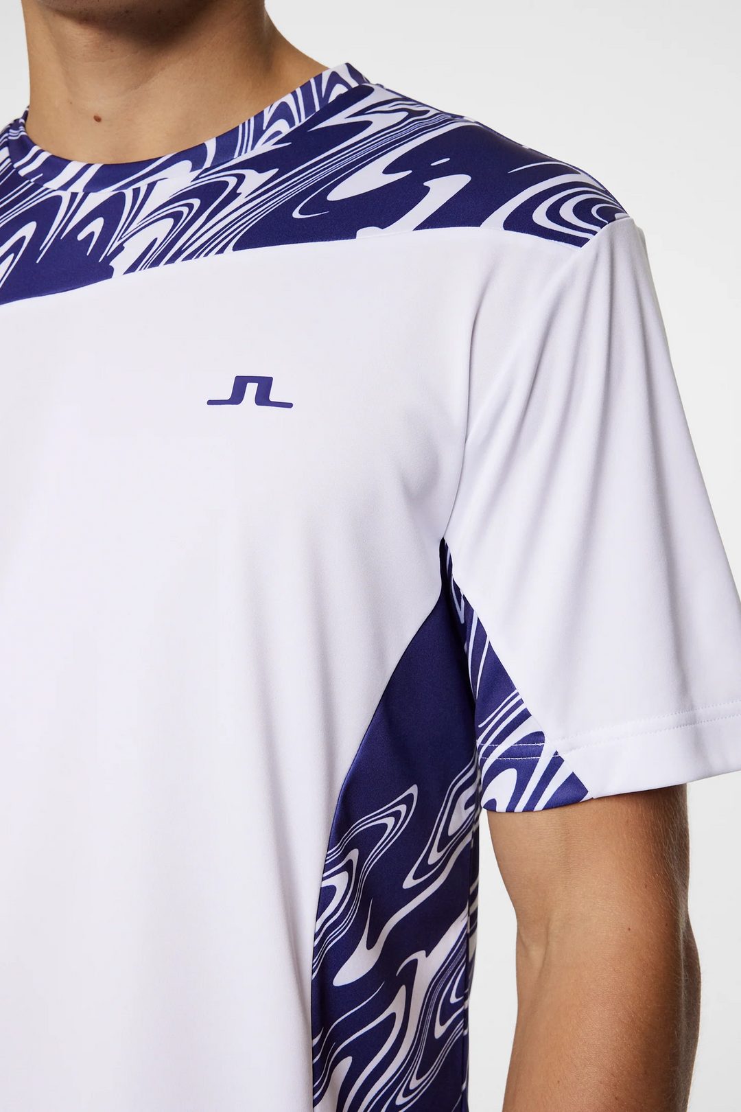 J.Lindeberg Mens Niccolo T-Shirt - LIQUIFY DEEP WISTERIA