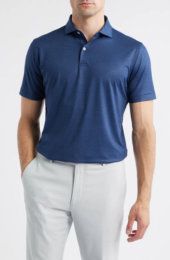 Peter Millar Men's Tailored Fit Jukebox Performance Jersey Polo - NAVY