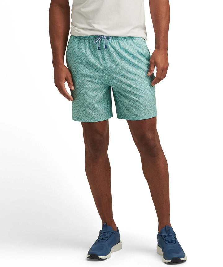 Peter Millar Men's Classic Fit Ivy Swim Trunk - Pear Tart