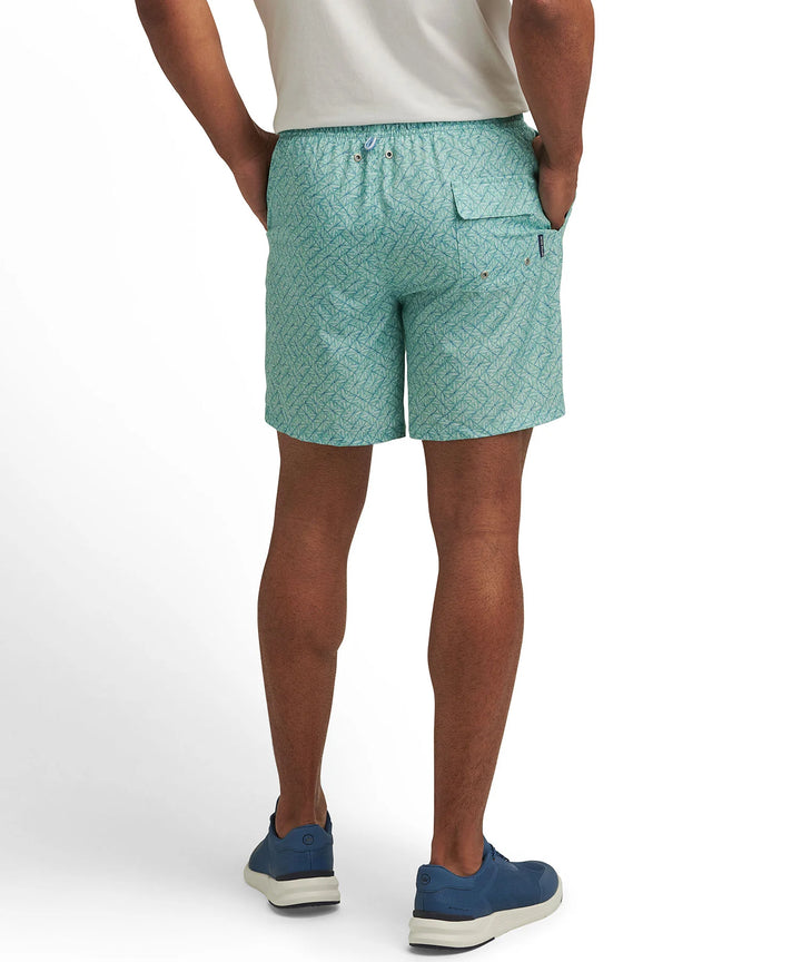 Peter Millar Men's Classic Fit Ivy Swim Trunk - Pear Tart
