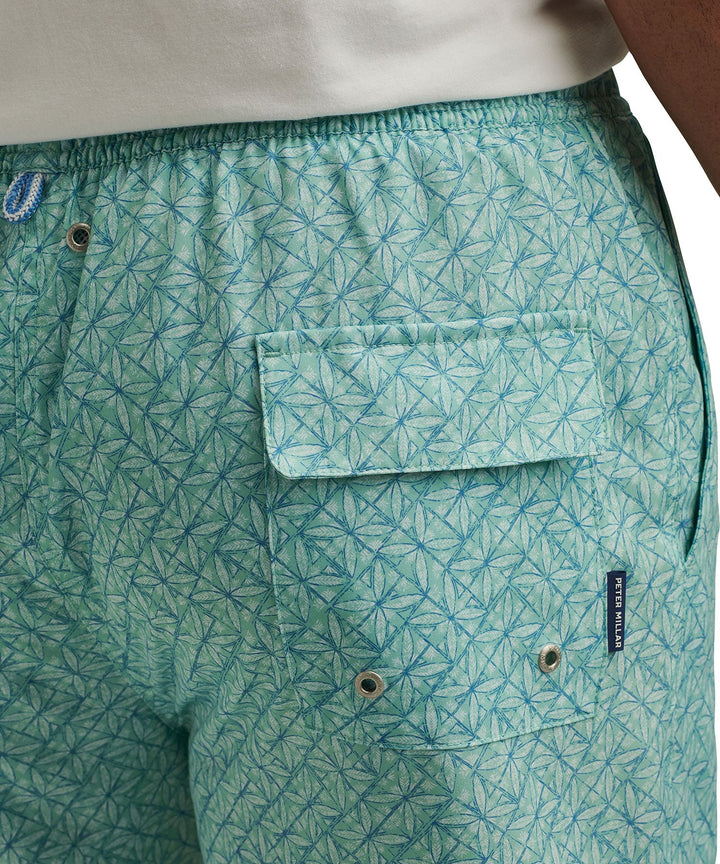 Peter Millar Men's Classic Fit Ivy Swim Trunk - Pear Tart