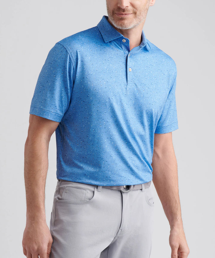 Peter Millar Men's Classic Fit Scotland Links Performance Jersey Polo - EVENING TIDE
